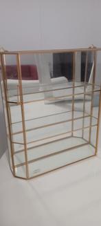 Glazen Vitrinekastje met Gouden Details, Minder dan 50 cm, Met deur(en), Ophalen of Verzenden, Zo goed als nieuw