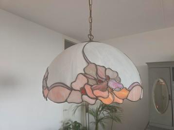 Tiffany stijl lamp hanglamp plafondlamp glas tin vintage  beschikbaar voor biedingen