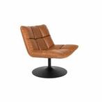 Dutchbone Bar serie draai fauteuil nieuw leder bruin, Huis en Inrichting, Ophalen, Zo goed als nieuw, 75 tot 100 cm, 50 tot 75 cm