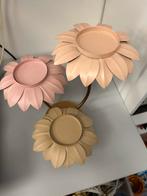 Bloemen Stompkaarsen Stander - Pastel & Goud, Ophalen of Verzenden, Zo goed als nieuw
