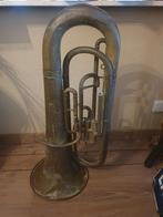 Grote antiek koperen tuba, Ophalen of Verzenden