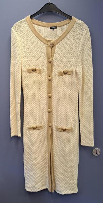 Caroline Biss luxe lang ecru vest katoen/ramie mt S-M 50024 beschikbaar voor biedingen