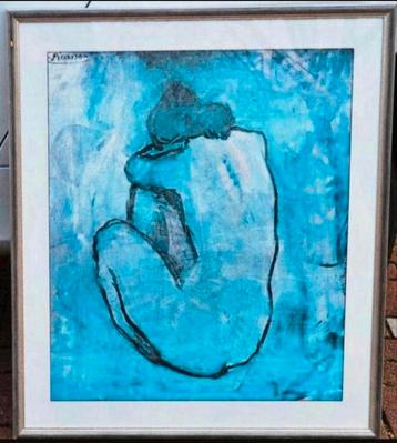 PABLO PICASSO Blue Nude. Kunstreproduktie mooi ingelijst beschikbaar voor biedingen