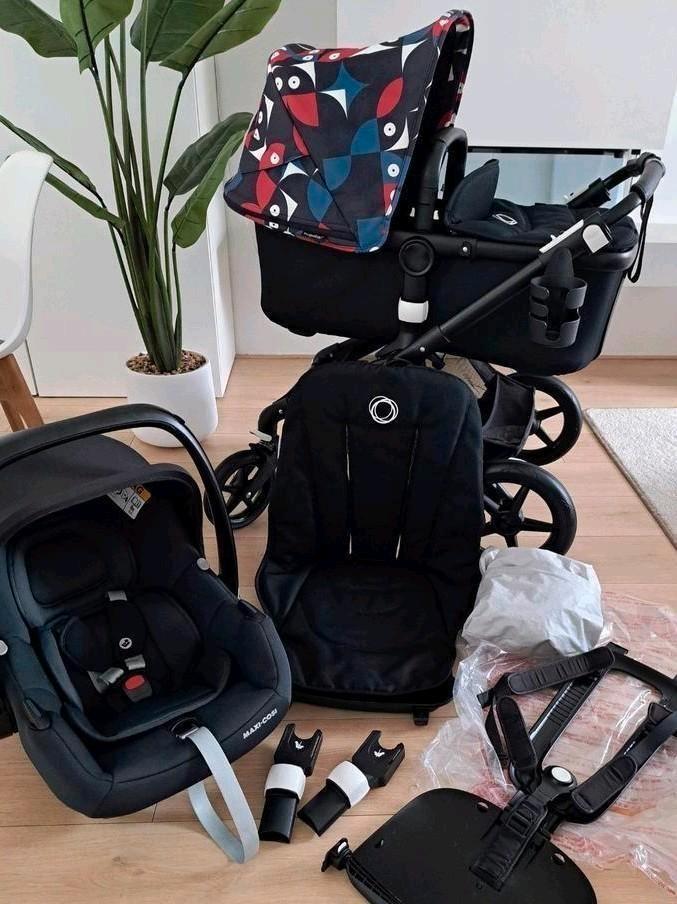 Bugaboo Fox Black  SPECIAL EDITION & Maxi Cosi, Kinderen en Baby's, Kinderwagens en Combinaties, Zo goed als nieuw, Bugaboo, Duowagen