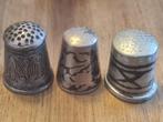 Vingerhoeden van zilver met Niello motief, Verzenden, Nieuw, Zilver