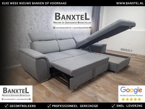 GRATIS BEZORGEN | MOOI GRIJS MULTIFUNCTIONELE HOEKBANK, Huis en Inrichting, Banken | Bankstellen, Gebruikt, Hoekbank, Vierpersoons of meer