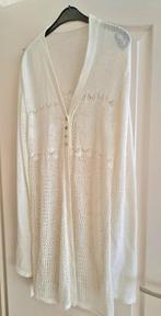 Mooi wit lang gehaakt dames vest met patronen maat L 42 44, Kleding | Dames, Truien en Vesten, Ophalen of Verzenden, Zo goed als nieuw