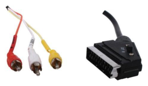 21p SCART kabel - 3x RCA met schakelaar 1,00 m, Audio, Tv en Foto, Audiokabels en Televisiekabels, Nieuw, Componentkabel, Minder dan 2 meter