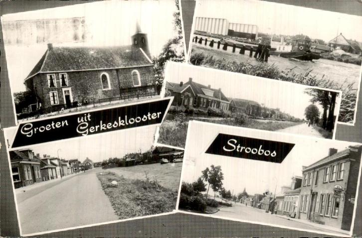 Gerkesklooster - Stroobos, Verzamelen, Ansichtkaarten | Nederland, Gelopen, Friesland, Voor 1920, Ophalen of Verzenden