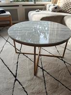 Echt Marmeren Salontafel, Huis en Inrichting, Ophalen, 50 tot 100 cm, 50 tot 75 cm, Rond