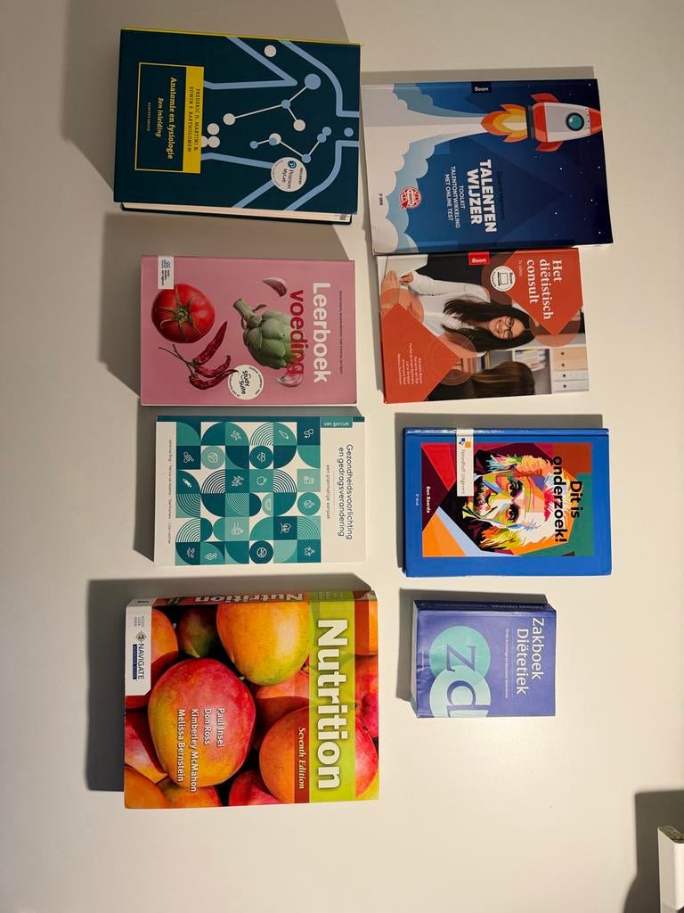 Studieboeken Voeding & Diëtetiek HBO 1e jaar - Complete Set, Boeken, Studieboeken en Cursussen, Ophalen of Verzenden, Beta, Zo goed als nieuw