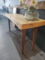 Boomstam werktafel, Huis en Inrichting, Tafels | Sidetables, Ophalen, Rechthoekig