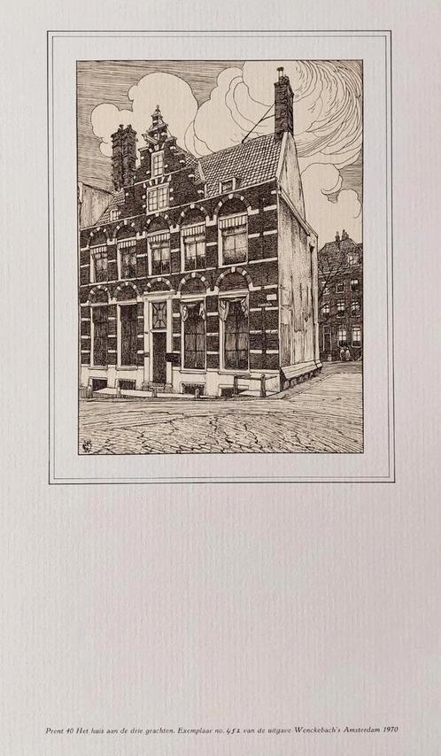 Huis a/d 3 grachten ... Amsterdam ..., Antiek en Kunst, Kunst | Tekeningen en Foto's, Ophalen of Verzenden