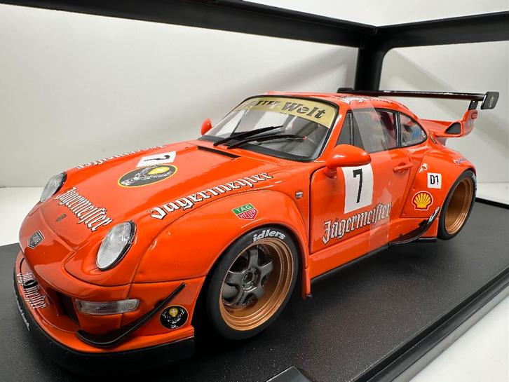 PORSCHE RWB RAUH-Welt BODY KIT JÄGERMEISTER 2020 1:18 SOLIDO, Hobby en Vrije tijd, Modelauto's | 1:18, Nieuw, Auto, Solido, Ophalen of Verzenden