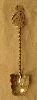 Antiek klein zilveren Djokja lepeltje, Antiek en Kunst, Ophalen of Verzenden, Zilver