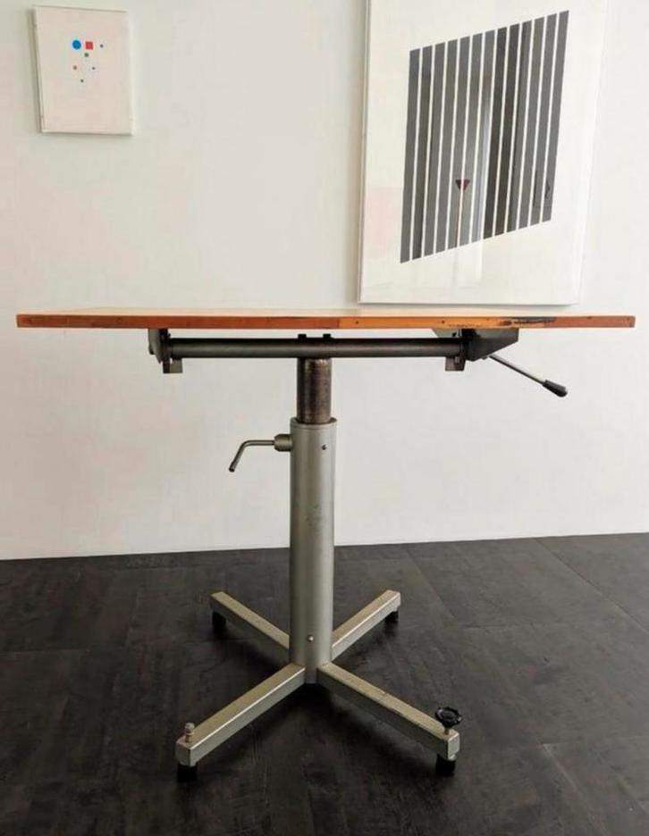 Mooie zeldzame tekentafel bureau werktafel, Doe-het-zelf en Verbouw, Tekentafels, Zo goed als nieuw, Minder dan 130 cm, Ophalen