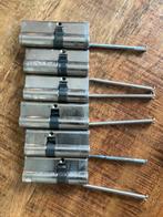 7   Cilinder sloten met 7 sleutels. 6 x 8 cm 1   X 6 cm, Doe-het-zelf en Verbouw, Hang- en Sluitwerk, Ophalen, Gebruikt, Rvs, Slot