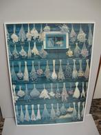 Poster v. droogboeketten in groot wit kunststof  posterframe, Ophalen, Rechthoekig Staand, Met lijst, Zo goed als nieuw