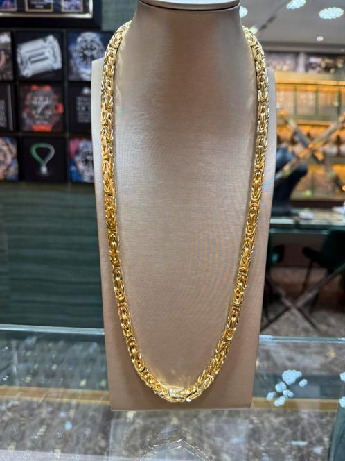 18Kt Goud - 305 Gr - KONING - Ketting, Sieraden, Tassen en Uiterlijk, Kettingen, Nieuw, Goud, Ophalen