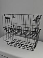 Stapelbare draad mandjes zwart Kwantum, Ophalen of Verzenden