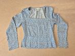 H&M blouse licht blauw wit zwart maat EU S, Blauw, Ophalen of Verzenden, Zo goed als nieuw, Maat 36 (S)