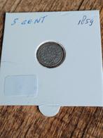 Munt 1859 5 cent Nederland Willem 3 zilver, Ophalen of Verzenden, Koning Willem III, 5 cent, Zilver