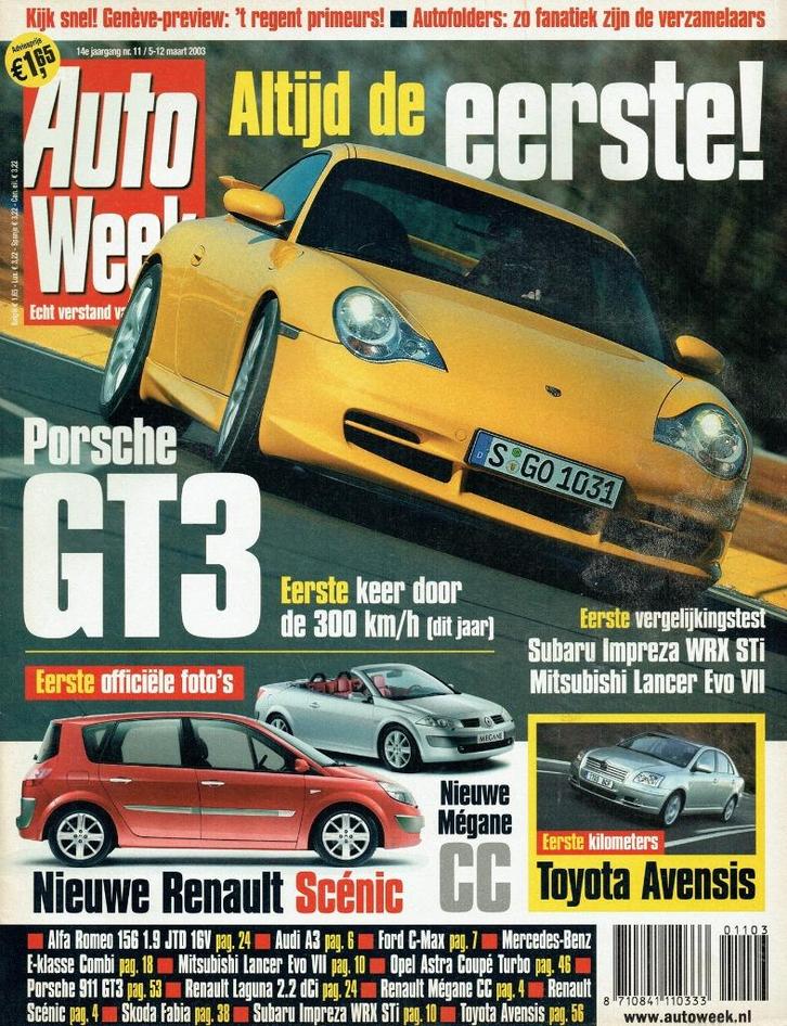 Autoweek 2003 nr. 11 (o.a. Mitsubishi Lancer Evolution VII), Boeken, Auto's | Folders en Tijdschriften, Gelezen, Algemeen, Verzenden