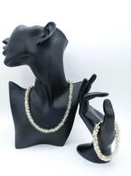 Zilveren design set, ketting/armband, 925, Sieraden, Tassen en Uiterlijk, Armbanden, Info@zilverwebsite.nl, Verzenden, Zo goed als nieuw