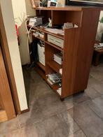 Houten Kast balie, Ophalen, Met plank(en), Gebruikt, 100 tot 150 cm