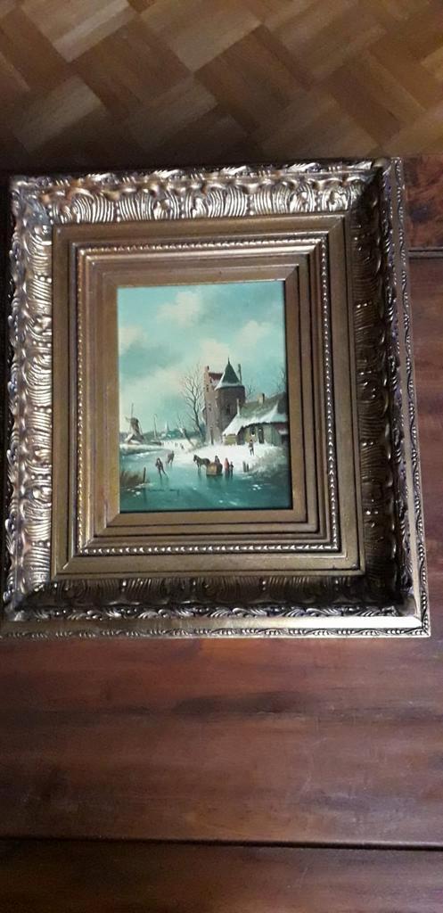 Schilderij "ijsvermaak " van Cornelis Camp., Antiek en Kunst, Kunst | Schilderijen | Klassiek, Ophalen