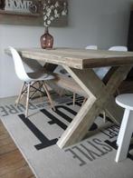 Tafel van steigerhout met kruispoot, Ophalen, Nieuw