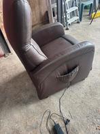 Relax fauteuil elektrische bediening, Huis en Inrichting, Fauteuils, Ophalen of Verzenden, Gebruikt, 75 tot 100 cm, Leer