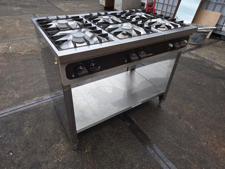 Atag 6-Pits Fornuis – Professioneel, kleine schade aan rek., Huis en Inrichting, Keuken | Keukenelementen, Gebruikt, Minder dan 100 cm