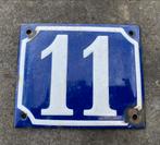 Emaille huisnummer 11, Antiek en Kunst, Ophalen of Verzenden