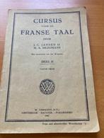 Cursus voor de franse taal deel ii 1942 vijfde druk, Boeken, Taal | Frans, Ophalen of Verzenden, Gelezen