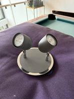 Plafondlamp met 2 spots – wit met grijs, Ophalen, Zo goed als nieuw