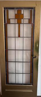 Jaren 30 glas en lood deur, Doe-het-zelf en Verbouw, Deuren en Horren, Ophalen, 80 tot 100 cm, Binnendeur, 200 tot 215 cm