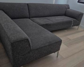 Design on stock BLOQ Hoekbank Chaise Lounge, stof antraciet beschikbaar voor biedingen