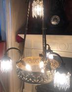 Franse hanglamp / kroonluchter kristal art deco Lalique glas, Huis en Inrichting, Lampen | Hanglampen, Ophalen of Verzenden, Glas
