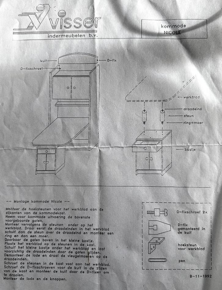 Commode Nicole, Kinderen en Baby's, Kinderkamer | Commodes en Kasten, Gebruikt, Commode, 105 cm of meer, 75 tot 100 cm, 50 tot 70 cm