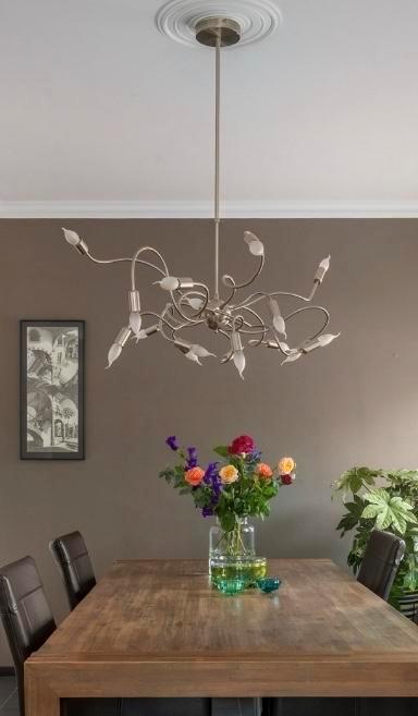 Eetkamer Hanglamp Kroonluchter, Huis en Inrichting, Lampen | Kroonluchters, Zo goed als nieuw, Metaal, Ophalen