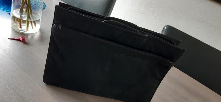 Aktetas/Laptop/Kantoor Top Kwaliteit Zwart Leer, Computers en Software, Laptoptassen, Gebruikt, Aktetas, 15 inch, Ophalen of Verzenden
