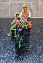 Vintage. Speelgoed motor met zijspan en poppetjes. Jaren 80., Ophalen of Verzenden, Gebruikt