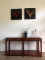 Antieke sidetable, Huis en Inrichting, Tafels | Sidetables, Ophalen, Gebruikt, Teakhout, 25 tot 50 cm