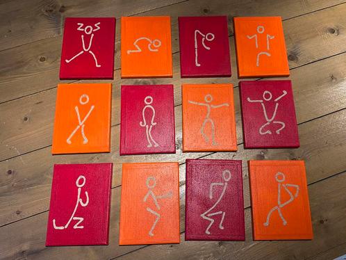 Body Language. 12 doeken., Antiek en Kunst, Kunst | Schilderijen | Modern, Ophalen of Verzenden