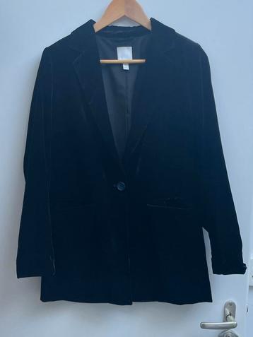 H&M prachtige fluwelen blazer velvet 38 beschikbaar voor biedingen
