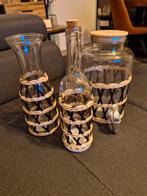 Mooie vaas , fles met verlichting en pot met kraan, Overige kleuren, Ophalen of Verzenden, Minder dan 50 cm, Glas