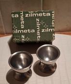 Gero Zilmeta eierdopjes - set van 2, Ophalen of Verzenden, Zo goed als nieuw, Rvs of Chroom, Los bestek