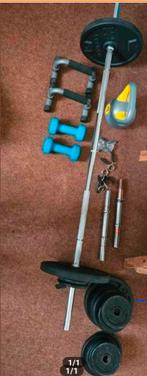 Halter stangen en gewicht schijven., Ophalen, Zo goed als nieuw