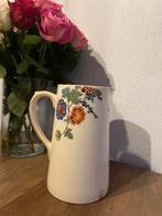 Vintage Vaas/Kan met Bloemenmotief, Ophalen of Verzenden